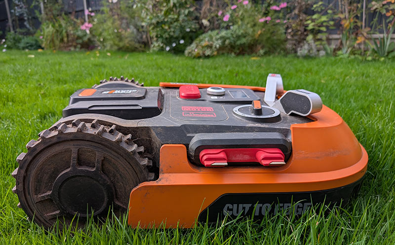 low shot of Worx Landroid WR-165E mower