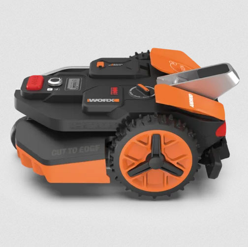 side shot of Worx Landroid WR208E mower